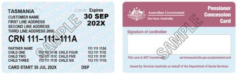 Pensioner Concession Card Services Australia Image
